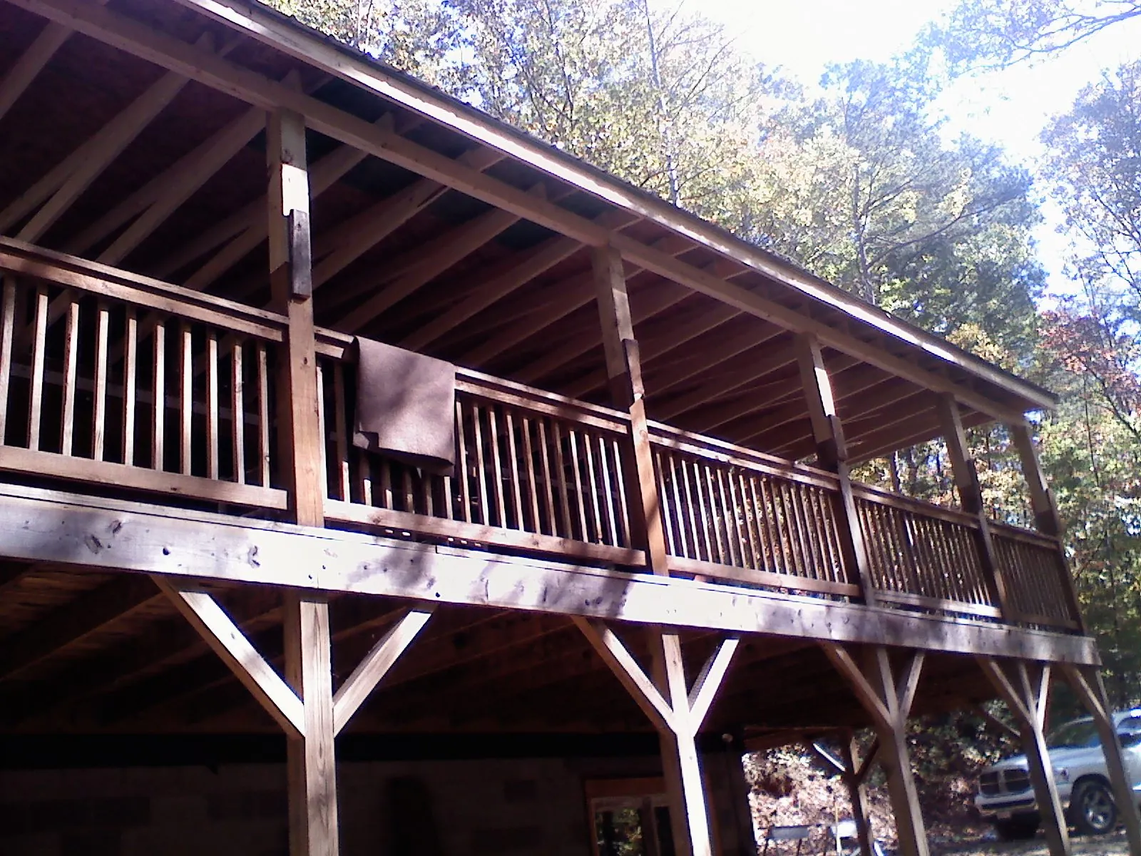 Timber framing under a new elevated porch and deck — Roof Leak Repair in Newsoms by Roofing Brothers